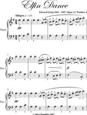 Elfin Dance Opus 12 Number 4 Easy Piano Sheet Music