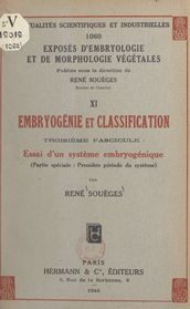 Embryogénie et classification (3). Essai d un système embryogénique (partie spéciale : première période du système)