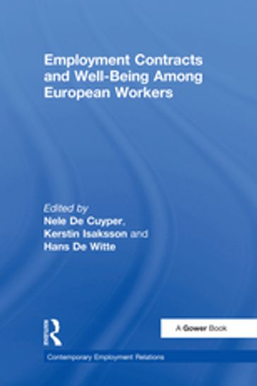 Employment Contracts and Well-Being Among European Workers - Nele De Cuyper - Kerstin Isaksson