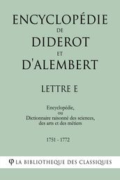 Encyclopédie de Diderot et d Alembert - Lettre E