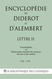 Encyclopédie de Diderot et d Alembert - Lettre H