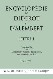 Encyclopédie de Diderot et d Alembert - Lettre I
