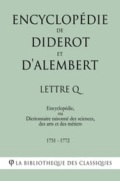 Encyclopédie de Diderot et d Alembert - Lettre Q