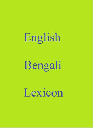 English Bengali Lexicon - Robert Goh