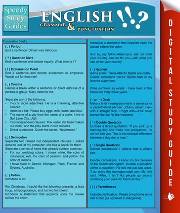 English Grammar & Punctuation (Speedy Study Guides) - Speedy Publishing