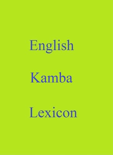 English Kamba Lexicon - Robert Goh