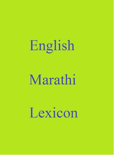 English Marathi Lexicon - Robert Goh