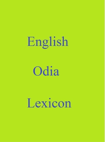 English Odia Lexicon - Robert Goh