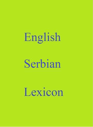 English Serbian Lexicon - Robert Goh