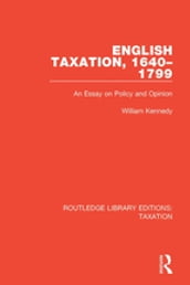 English Taxation, 1640-1799