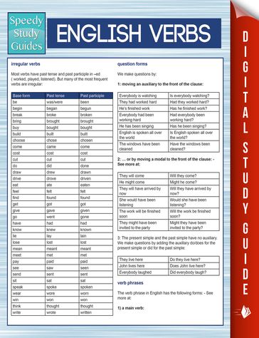 English Verbs (Speedy Study Guides) - Speedy Publishing