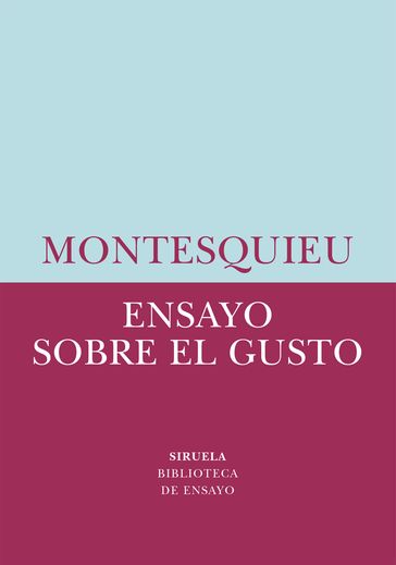 Ensayo sobre el gusto - Montesquieu