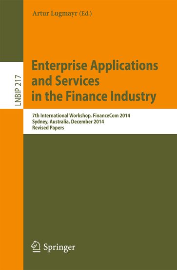 Enterprise Applications and Services in the Finance Industry