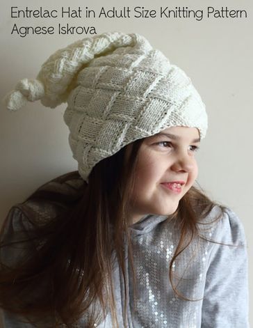 Entrelac Hat in Adult Size Knitting Pattern - Agnese Iskrova