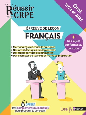 Epreuve orale Leçon - Français - CRPE 2024 et 2025 - Anne-Rozenn Morel - Sylvie Méric-Pons