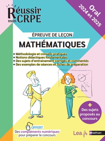 Epreuve orale Leçon - Mathématiques - CRPE 2024 et 2025 - Daniel Motteau - Claude Jegaden