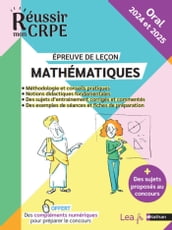 Epreuve orale Leçon - Mathématiques - CRPE 2024 et 2025