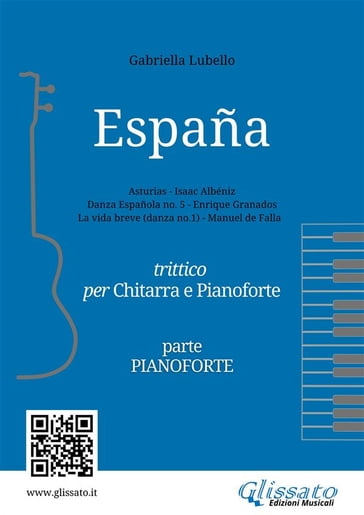 España   Trittico per Chitarra e Pianoforte (parte pianoforte) - Enrique Granados - Manuel de Falla - Isaac Albeniz - Gabriella Lubello