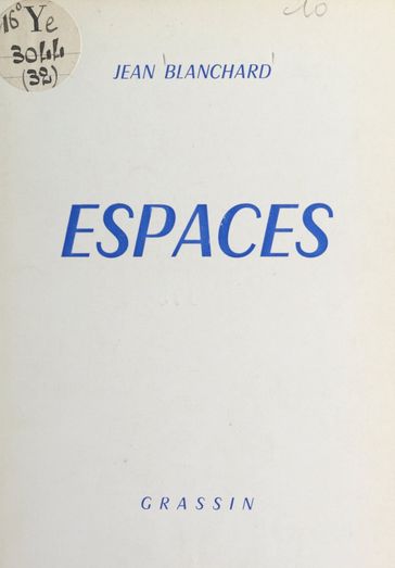 Espaces - JEAN BLANCHARD