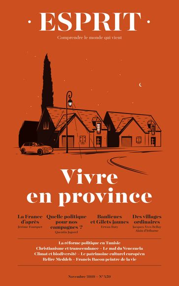 Esprit novembre 2019 Vivre en province - Jacques-Yves Bellay - Jérôme FOURQUET - Quentin Jagorel