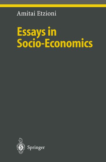 Essays in Socio-Economics - Amitai Etzioni