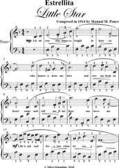 Estrellita Little Star Easy Piano Sheet Music