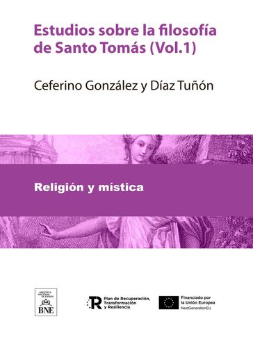 Estudios sobre la filosofía de Santo Tomás - Ceferino González y Díaz Tuñón