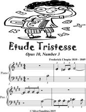 Etude Tristesse Opus 10 Number 3 Beginner Piano Sheet Music Tadpole Edition