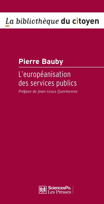 L'Européanisation des services publics - Pierre Bauby