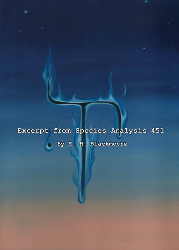 Excerpt from Species Analysis 451 - K H Blackmoore