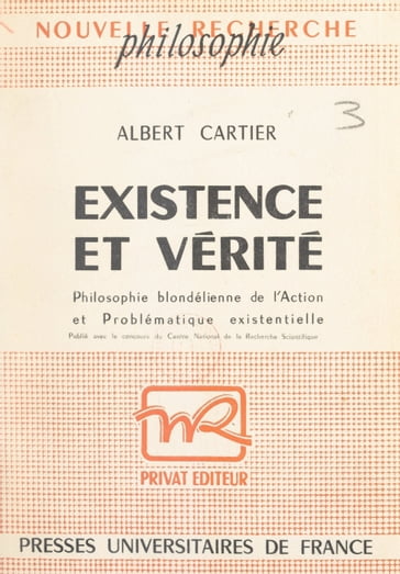 Existence et vérité - Albert Cartier