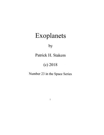 Exoplanets - Patrick Stakem