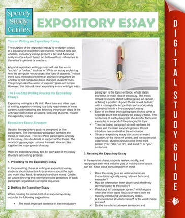 Expository Essay (Speedy Study Guides) - Speedy Publishing