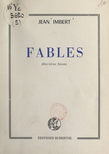 Fables - Jean Imbert
