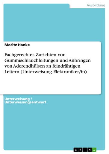 Fachgerechtes Zurichten von Gummischlauchleitungen und Anbringen von Aderendhülsen an feindrähtigen Leitern (Unterweisung Elektroniker/in) - Moritz Hanke