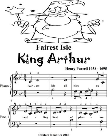 Fairest Isle King Arthur Beginner Piano Sheet Music Tadpole Edition - Henry Purcell