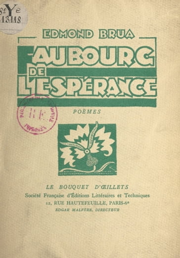 Faubourg de l'espérance - Edmond Brua