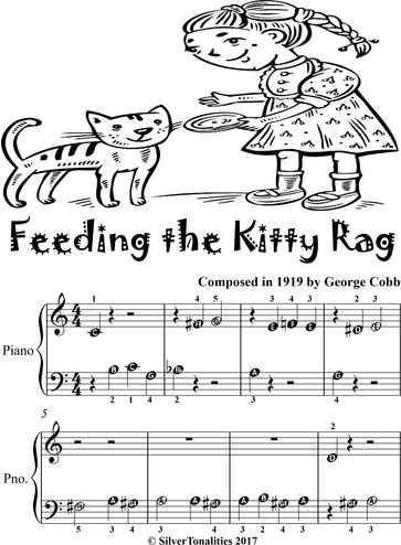 Feeding the Kitty Rag Beginner Piano Sheet Music - George Cobb