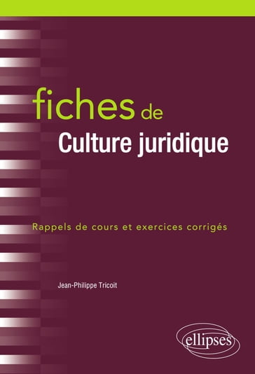 Fiches de Culture juridique - Jean-Philippe Tricoit
