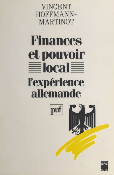 Finances et pouvoir local - Vincent Hoffmann-Martinot