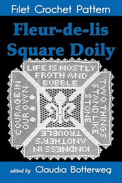 Fleur-de-lis Square Doily Filet Crochet Pattern