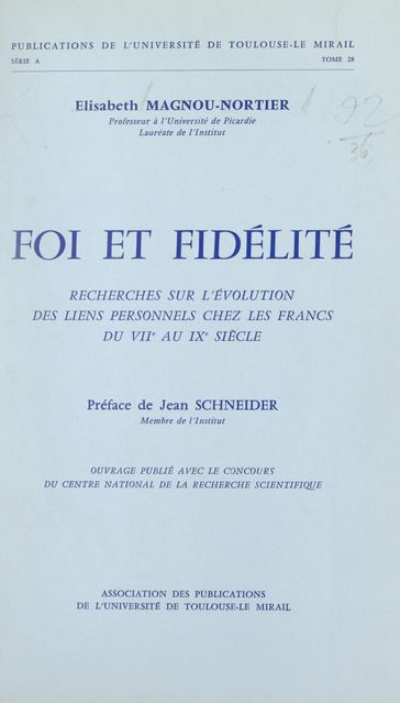 Foi et fidélité - Élisabeth Magnou-Nortier