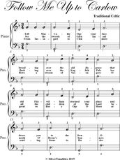 Follow Me Up to Carlow Easiest Piano Sheet Music