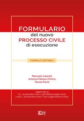 Formulario del nuovo processo civile di esecuzione