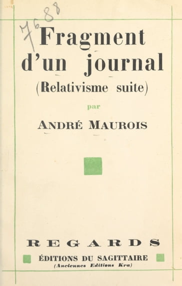 Fragment d'un journal, août-septembre 1930 - André Maurois