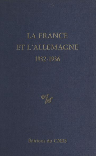 La France et l'Allemagne (1932-1936) - Comité international d