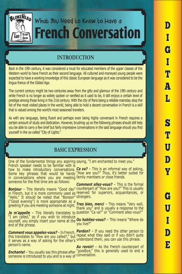French Conversation ( Blokehead Easy Study Guide) - The Blokehead