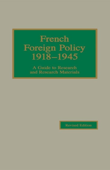 French Foreign Policy 1918-1945 - Young