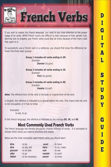French Verbs ( Blokehead Easy Study Guide) - The Blokehead