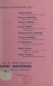 Le Front national de lutte pour la libération et l indépendance de la France, expression de l unanimité française, parle au peuple